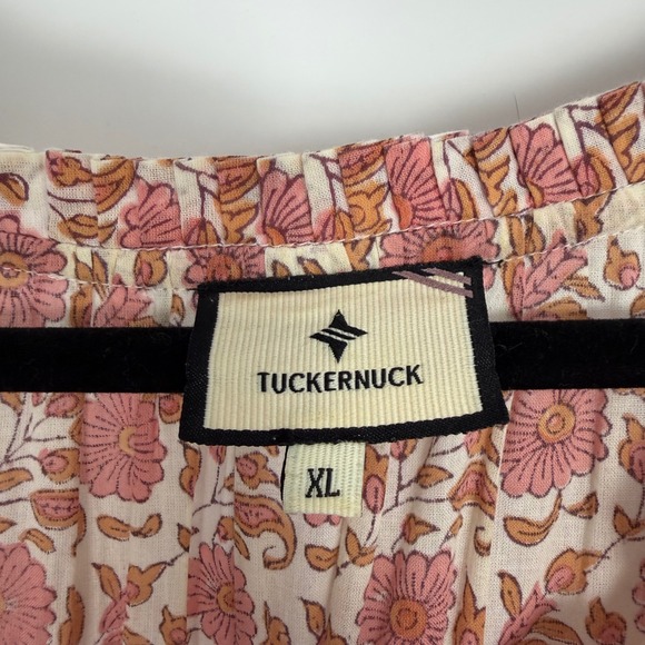 Tuckernuck Women's Floral Boho Festival Luxury Tiered Tassels Maxi Dress XL - Picture 4 of 7